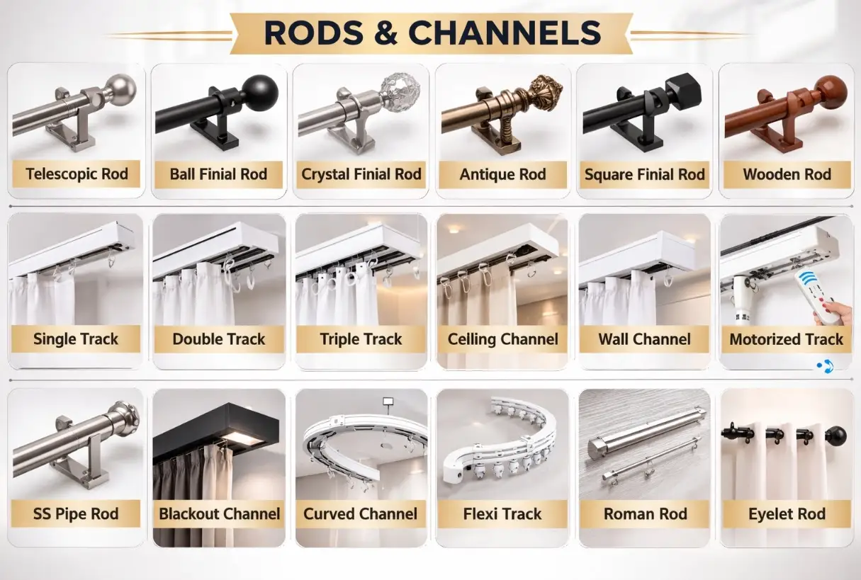 Curtain Rods and Channel Installation